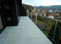 Custom Handrails Balustrade Stainless Steel Wire Rope Mesh 1.2mm For Architecture