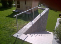 Custom Handrails Balustrade Stainless Steel Wire Rope Mesh 1.2mm For Architecture