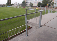 Corrosion Resistant Stainless Steel Wire Rope Fence / 80mm Woven Wire Mesh Balustrade