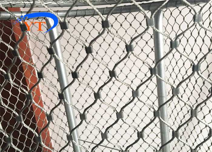SS304 Zoo Wire Mesh Corrosion Resistance 4.0mm Stainless Steel Wire Rope Woven Mesh