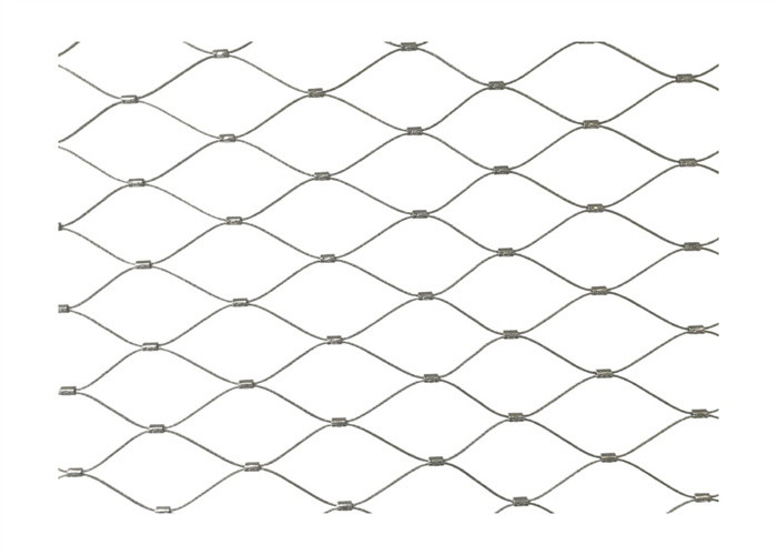 Custom Druable Aviary Wire Panels 1.6mm Stainless Steel Cable Net Zoo Enclosure 7x19