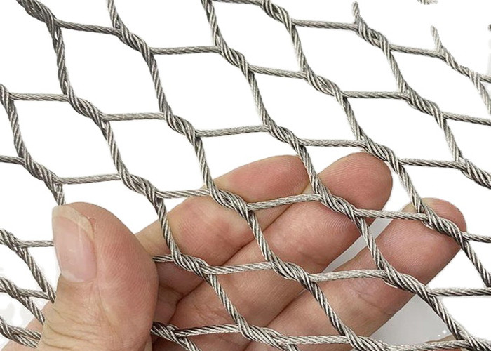 1.2mm 7*7 25mm Zoo Wire Mesh 316L Flexible Stainless Steel Cable Netting