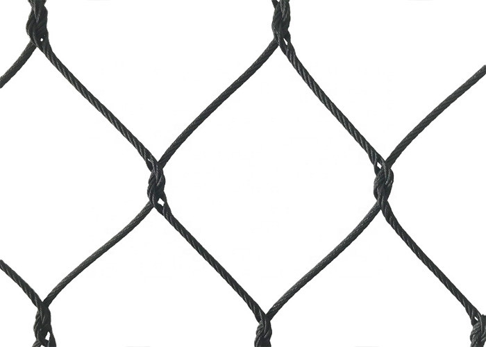 7x7 Black Oxide Wire Rope Interior Exterior Knotted SS Wire Rope Net 120x120mm