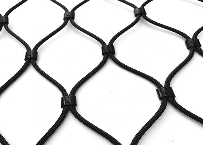 Aisi 304 316 Black Oxide Wire Rope 4.0mm Stainless Steel Wire Aviary Mesh 200x200mm