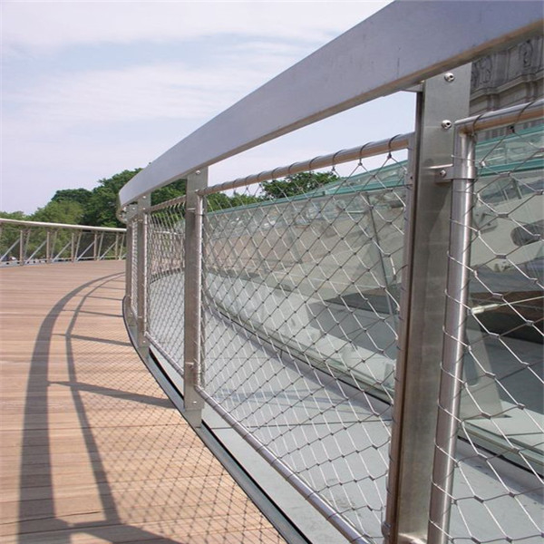 7 X 7 60mm Staircase Balustrade Cable Mesh Stainless Steel Diamond Wire Mesh