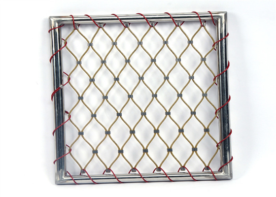 Diamond Strongest Type Tend Knotted Ss Rope Mesh AISI304 For Zoo Enclosure