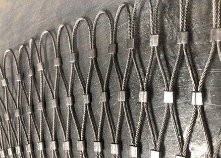 7x7 316 Stainless Steel Knotted Rope Mesh For Aviary
