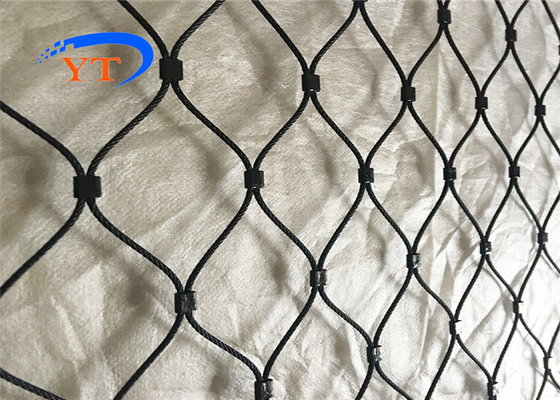 7*7 Architectural Crimped Stainless Steel Cable Net Metal Wire Rope Mesh Netting