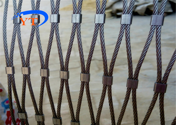 SS304 SS316 SS316L Black Oxide Wire Rope Mesh net customizable High Temp Resistance