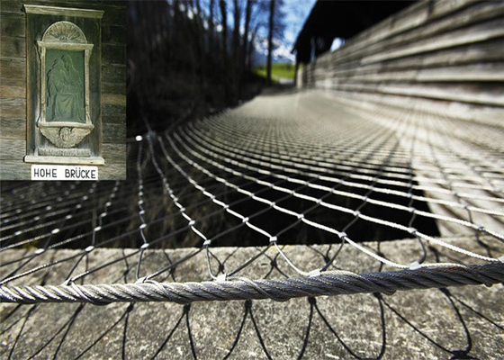 7*7 Stretchable Stainless Steel Knotted Rope Mesh For Security Zoo Cages