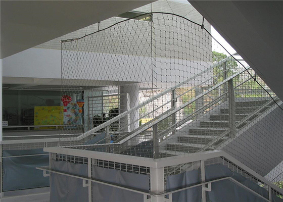Safety Anti Falling Deck Railing Rope Wire Mesh For Architecture Bridge Stairway